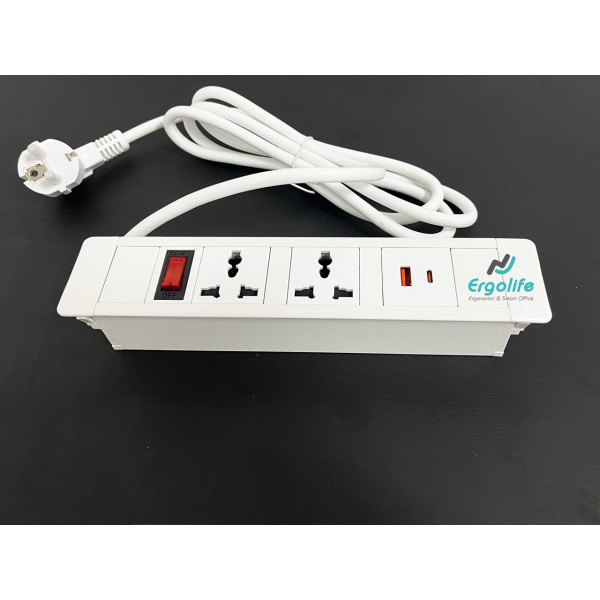 Ổ cắm điện âm bàn hoặc âm vách ngăn OEXH605