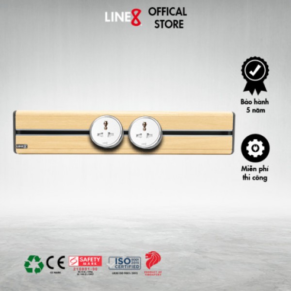 Combo Ray Dẫn Điện Line 8 Model S (600mm, Nhiều Màu) + 2 Ổ Cắm Điện (Đen/Trắng)